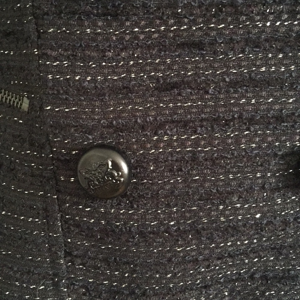 Cache Black Silver Textured Zip Jacket - Picture 3 of 8